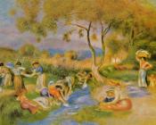 皮埃尔 奥古斯特 雷诺阿 : Laundresses at Cagnes